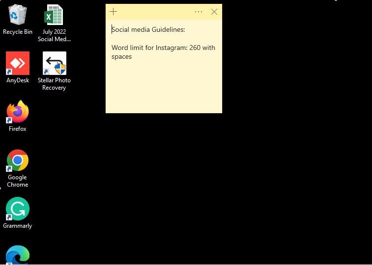 Use Sticky Notes for Managing files and folders in Windows