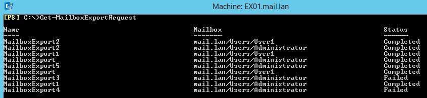 check the mailbox name before creating export requests
