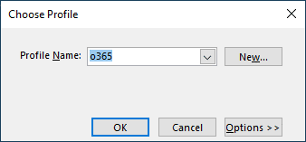 choose the office 365 profile