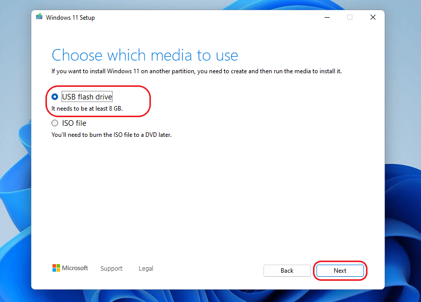 choose-which-media-to-use-select-usb-drive