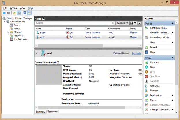 open failover cluster manager