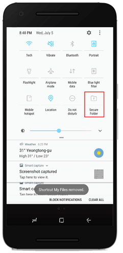 unhide secure folder on android