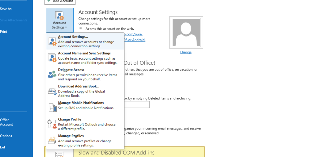 Account Settings 