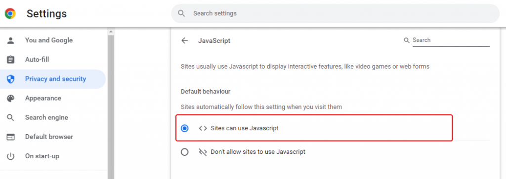Google Chrome- Enable JavaScript to resolve Google Slides video Error 5