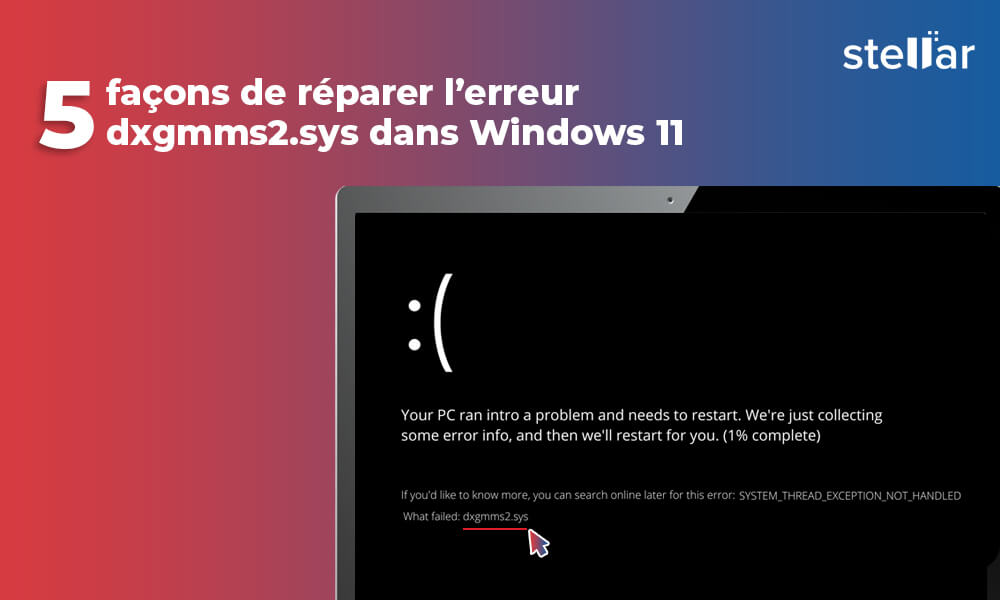 5 façons de réparer l’erreur dxgmms2.sys dans Windows 11
