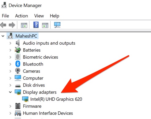 Update Display Adapter