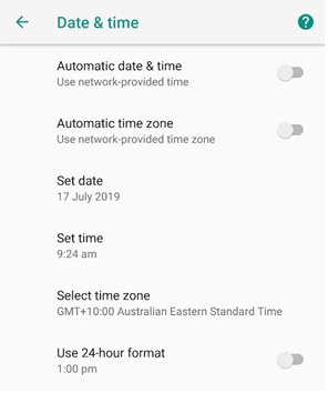 Set Automatic Date & Time- YouTube Videos not playing on Android