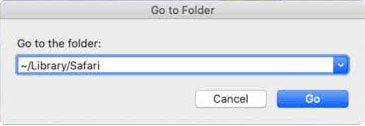 Go To Folder box on Mac