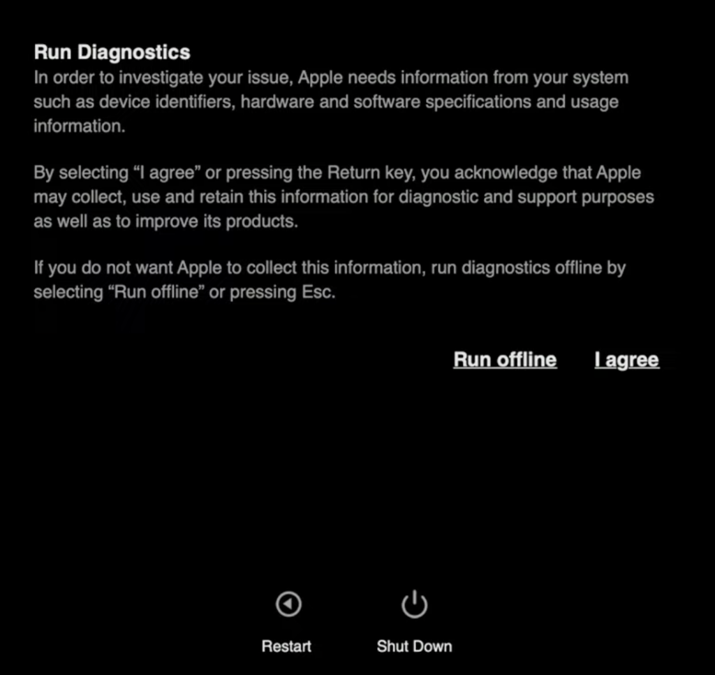 Run Apple Diagnostics