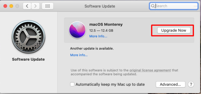 About This Mac > Software Update > Upgrade Now