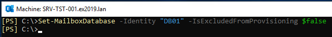 set mailboxdatabase cmdlet with false parameter