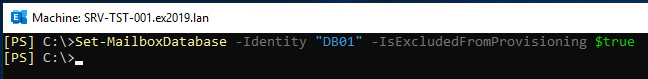 use set-mailboxdatabase- cmdlet