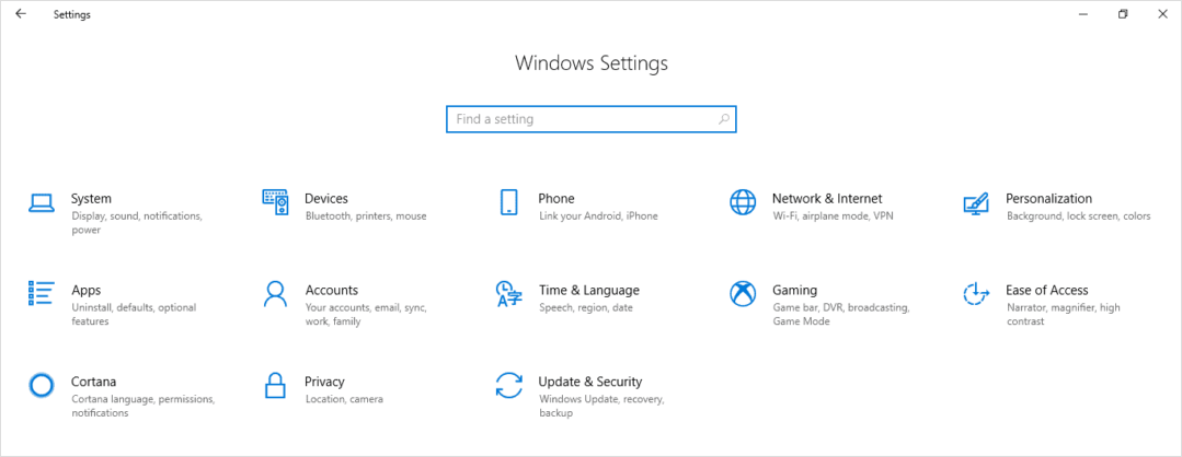 Open Windows Settings