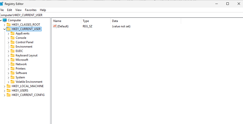 opens the&nbsp;Registry Editor&nbsp;window