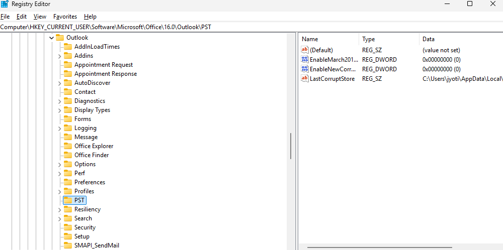 Open Registry Editor