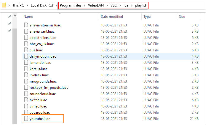 VLC Lua Playlist folder