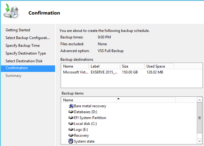 Windows Server Backup