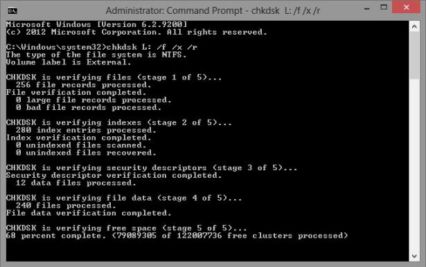 chkdsk command