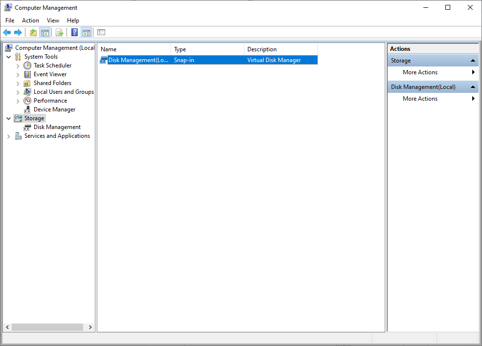 click Disk Management