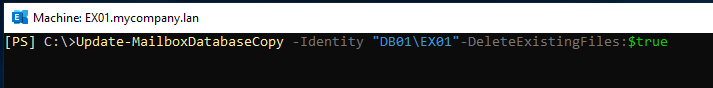 passive copy from the active database