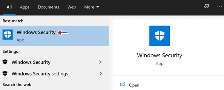 launch windows security