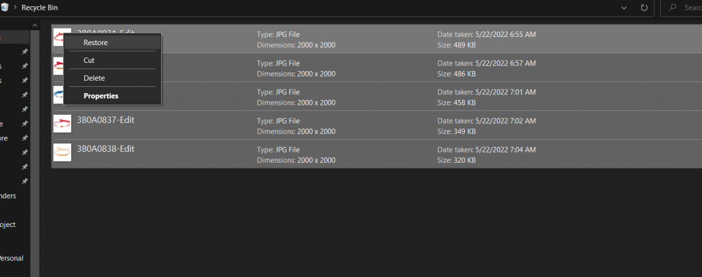 Recover Photos from Recycle Bin on Windows