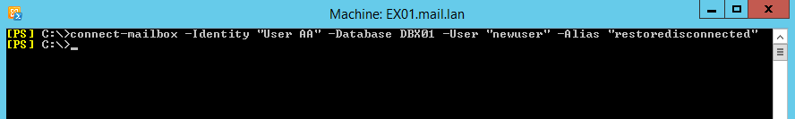 restore deleted mailbox in Exchange server