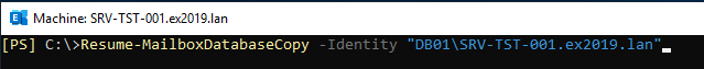 resume mailbox database copy