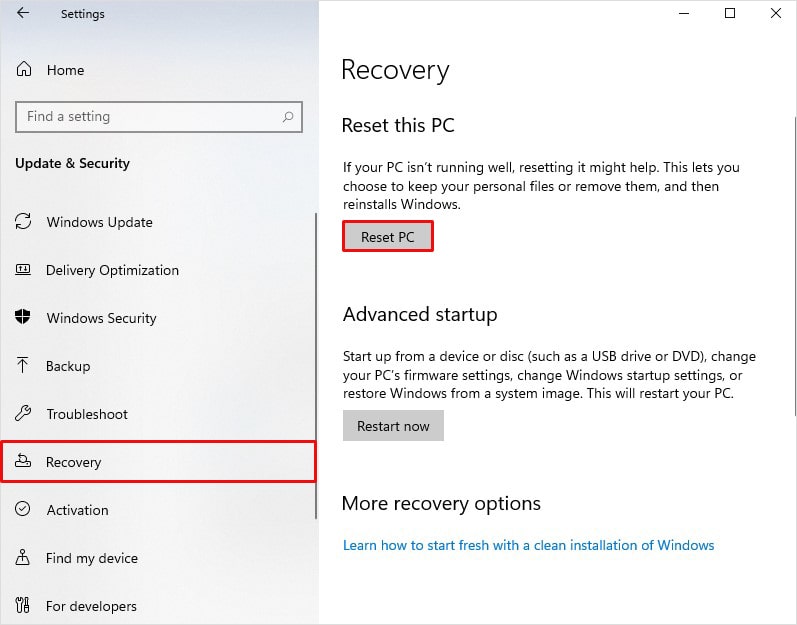 select-recovery-on-left-panel-then-click-reset-pc