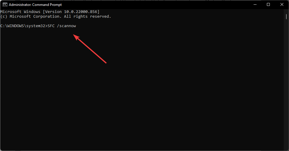 sfc scan command in command prompt