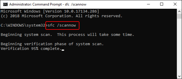 sfc/scannow in cmd