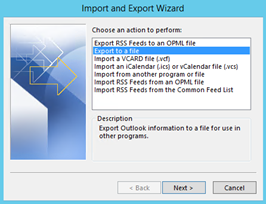 Export to file