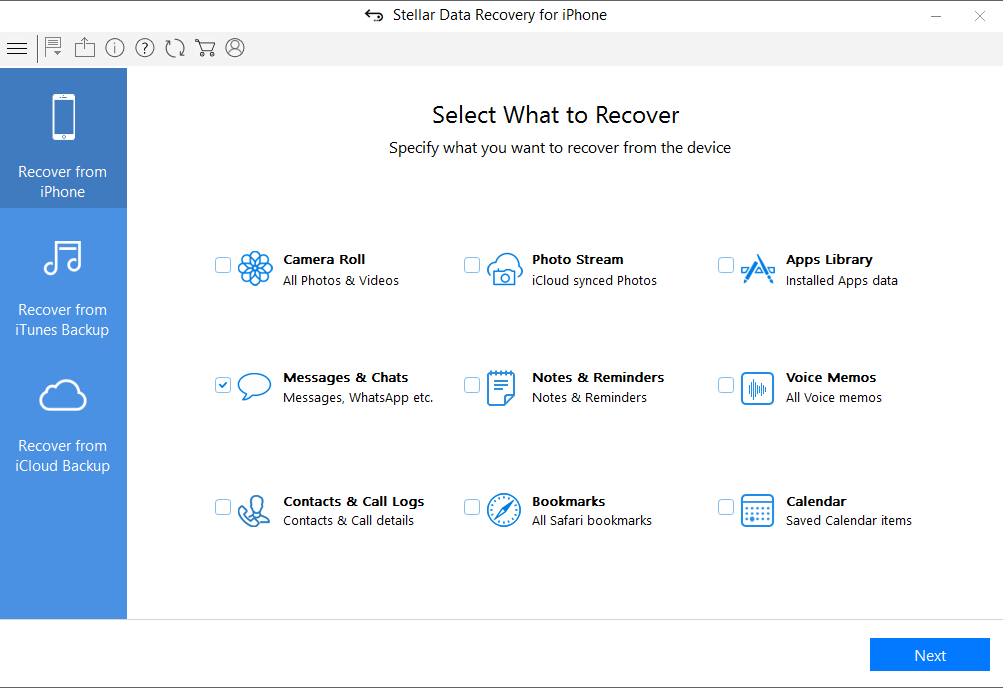 iPhone recovery messages