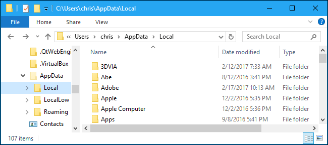 AppData Local