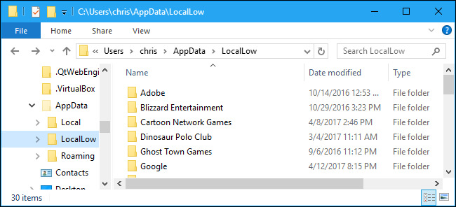 AppData Locallow