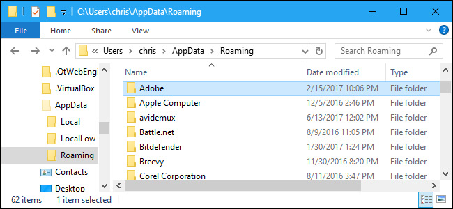 AppData Roaming