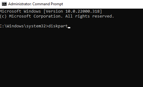 diskpart command