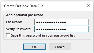 enter the password (optional)