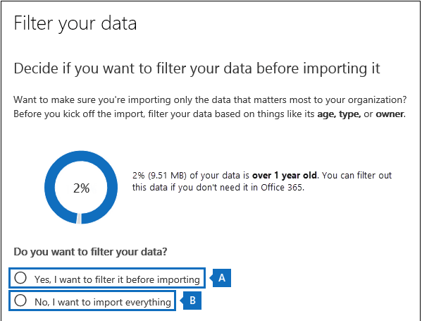 Filter your data window