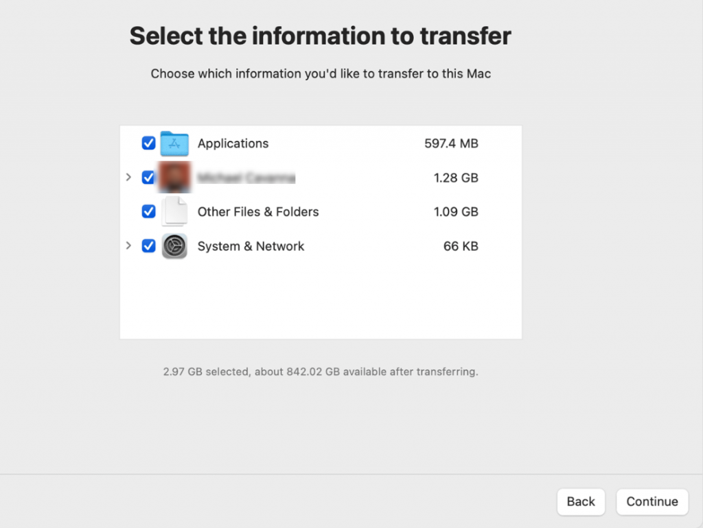 Data Transfer on a Mac