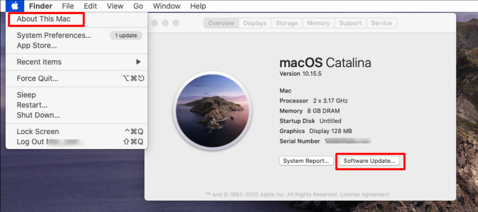 About This Mac > Software Update