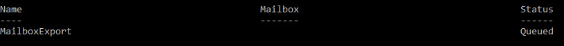 mailbox export requests