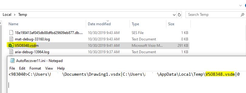 recover unsaved VSD files 