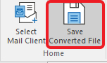 click on the Save Converted File button