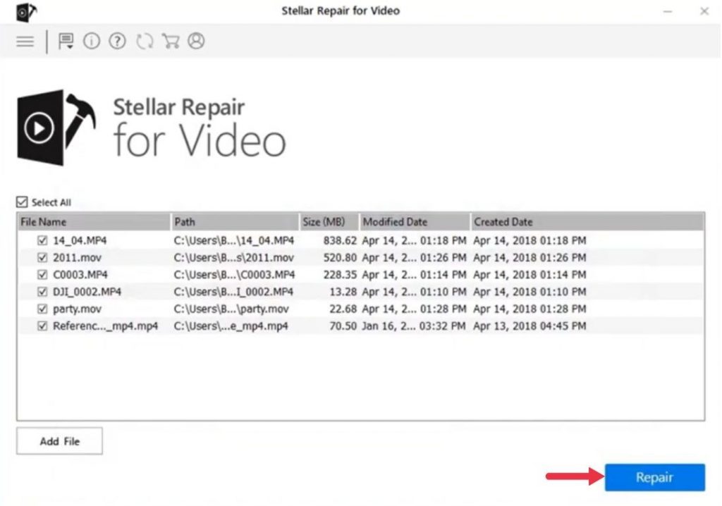 fix corrupted m4a file with Stellar Repair for Video Premium