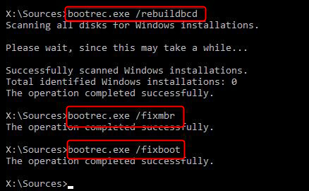 rebuild bcd using command prompt
