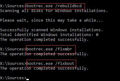 cmd boot configuration data missing to fix Boot Error 0xc0000098