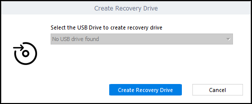 Create Recovery Drive 