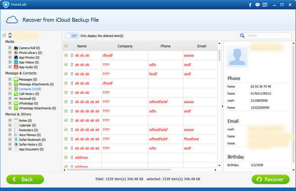 FoneLab iPhone Data Recovery