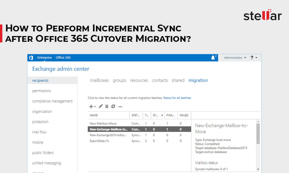 How to Perform Incremental Sync after Office 365 Cutover Migration?